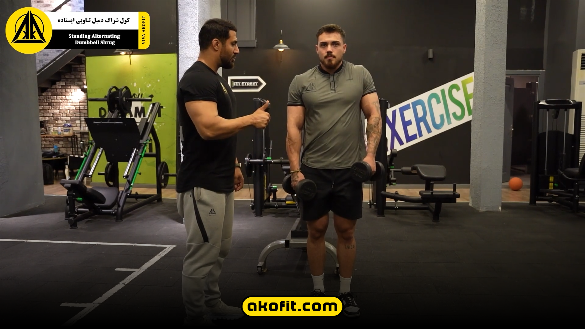 کول شراگ دمبل تناوبی ایستاده